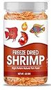 Boltz Freeze Dried Shrimp Treats 50gm Fish Food for Arowana, Cichlid, Oscar, Flowerhorn, Bloor Parrot,Natural Food for Freshwater and Marine Fish, Healthy & Nutritious Fish Food (50gm, Pack of 1)