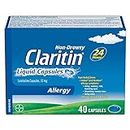 Claritin Liquid Capsules Allergy Medicine, Fast-acting 24-hour Non-drowsy Relief 10 Mg 40 Count