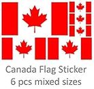 Premium Stickers Canada Flag Decal Stickers for Truck, Car, Bike, Helmet, Hardhat, Laptop, Tablet, Cell Phone, Bumper Stickers and Much More … (Red)