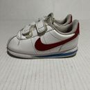 Nike Shoes | Nike Cortez Toddler Shoes Size 8c White Red Sneakers Hook & Loop Forest Gump | Color: Red/White | Size: 8b