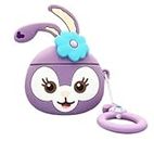 Tiwkka Suitable for Airpods 1&2 Pouch Case, Silicone 3D Cute Fun Animal Cartoon Funny Character Airpod Cover, Fashion Cool Stylish Design Skin, Cases for Teens Boys (Raibit Coffe)