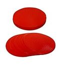 GISCO Spot Markers 9 Inch Non Slip Rubber Agility Markers Flat Field Cones Floor Dots for Soccer Basketball Sports Speed Agility Training and Drills | Pack of 10 (red)