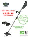 Greenworks Duramaxx 40V Line Trimmer plus battery and charger