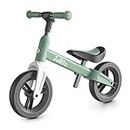 JOLLITO Baby Balance Bike, Giocattoli per bambini in bicicletta per 18-48 mesi di età Ragazza e ragazzo regali, Leggero senza pedali Training Bike, ruota da 9 pollici e telaio in alluminio (Green)