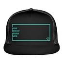 Spreadshirt Custom Trucker Cap Add Your Own Text or Image Personalized Trucker Cap, One Size, Black/Black
