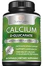 Sunergetic Premium Calcium D-Glucarate Supplement with Milk Thistle Extract - Calcium D-Glucarate for Liver Support & Detox Support – 500mg of Calcium D-Glucarate Per Serving – 60 Capsules