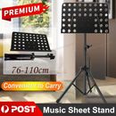 Music Sheet Stand Adjustable Height 76-110cm For Stage Studio School Performance