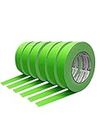 KREFINISH Painters Tape for Car Paint Green No Residue Automotive Masking Tape for Automotive Paint - Heat Resistant for Paint Booth, 0.7 Inches x 60 Yards, 6 Rolls