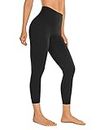 CRZ YOGA Butterluxe High Waisted Capris Workout Leggings for Women 23 Inches - Lounge Leggings Buttery Soft Yoga Pants Black Small