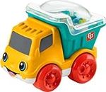 Fisher-Price Baby Toy Poppity Pop Dump Truck Push-Along Vehicle with Fine Motor Activities For Infants Ages 6+ Months
