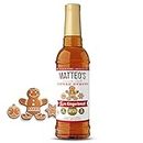 Matteo's Sugar Free Coffee Flavoring Syrup, Gingerbread, Delicious Coffee Syrup, 0 Calories, 0 Sugar coffee syrups, Keto Friendly, 25.4 Fl Ounce