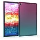 kwmobile Schutzhülle kompatibel mit Samsung Galaxy Tab S6 Lite (2024/2022/2020) - Hülle Silikon - Tablet Cover Case - Zwei Farben Pink Blau Transparent