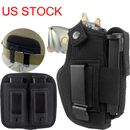 Tactical IWB OWB Gun Holster Concealed Carry Pistol with Double Magazine Pouch