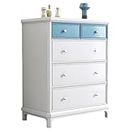 ZT6F White Dresser for Bedroom, 5 Drawer Dresser with Wide Drawers and Metal Handles, Wood Dressers & Chests of Drawers for Hallway, Bedroom, Entryway, Living Room,A,5 Drawer