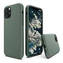 SURPHY Silicone Case for iPhone 11 Pro Max Case, Liquid Silicone Protective Phone Case Cover (Full Body, Soft Case with Microfiber Lining) Compatible with iPhone 11 Pro Max 6.5" (Pine Green)
