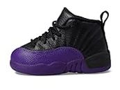 Nike boys Jordan Toddler's 12 Retro Black/Field Purple (850000 057), Black/Field Purple, 8 US Toddler