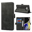 Cavor for Samsung Galaxy Note 9 Case, Galaxy Note9 Case Cowhide Pattern PU Leather Cases Flip Magnetic Kickstand Book Wallet Cover Phone Case with Card Slots(6.4") -Black