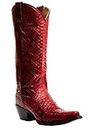 Idyllwind Women's Slay Exotic Python Western Boot Snip Toe Red 6.5 M US