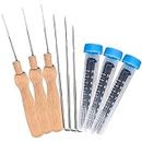 60 Pcs Felting Needles - Felting Tools, Multi Needle Felting Tools Set, Wool Needles Felting Starter Kit Accessories Supplies for Beginners, in 3 Sizes with 3 Wooden Handles and 3 Clear Tubes