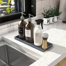 HomCom 2PCS Bathroom Vanity Tray, Bathroom Counter Tray, Flexible Shatterproof Kitchen Sink Tray For Soap Dispenser | Wayfair GveB0CL8W36CG