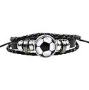 NVP ENTERPRISES Soccer Football Bracelets for Men Women Adjustable Friendship Sports Jewelry Soccer Lovers, Soccer Team Soccer Themed Back to School Gifts