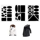 LAIYOHO 3 Sheets Down Jacket Patches Self-Adhesive Repair Patch Nylon Repair Patches Tent Repair Stickers for Jacket Tent Outerwear Repair Clothing Holes (41 Pieces)