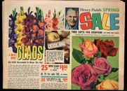 SPRING 1965 HENRY FIELD'S SALE FLYER PAPER CATALOG-SEEDS-BULBS-PLANTS-GARDENS