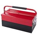 Cheston Metal Tool Box 5 Compartment for Hand & Power Tools | High Grade Iron Steel | Empty Tool Box Storage Organiser for Multipurpose Home & Work Use