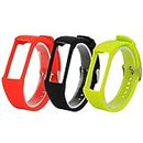 Compatible with POLAR A360 A370 Bands Women Men, Adjustable Soft Silicone Replacement Band Straps Wristbands Bracelet Fit for POLAR A360, POLAR A370 Smartwatch (Red Black Green)