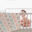 TIDY SLEEP Cotton New Born All Season Ultrasoft Single Baby Blanket for Babies Multicolor (100 Cm X 90 Cm), Breathable