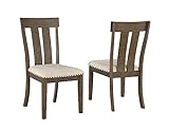 Furniture D178-SC2 Chairs, Brown Oak/Beige