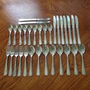 Daily Chef Stainless Flatware Beaded Pattern China Fork Spoon Knife 31 Pieces