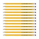 OFFICER PRODUCTS DONAU 7386001PL-99 Bleistift Holz: 12 HB Bleistifte mit Radiergummi / 12 Stück / 12er Pack/Ungiftig/Farbe: Gelb