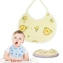 THE LITTLE LOOKERS Cotton Baby Bibs/Apron for 0 to 12 Months Baby with Tie Knot Closure | Quick Absorption & Fast Drying Bibs for Babies/Newborn (Pack of 4)