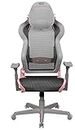 Dxracer Chefsessel mit hoher Rückenlehne, Bürostuhl mit Armlehnen, verstellbarer Sitz, Lendenwirbelstütze, Pink/Grau (Elektronische Spiele)
