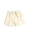 Koton Linen Shorts Belt Detail Pockets Elastic Waistband Pantaloncini, Beige (052), 4-5 Jahre Girls's