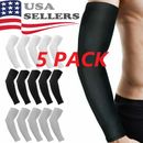 5 Pairs Cooling Arm Sleeves Cover UV Sun Protection Sports Outdoor For Men Women