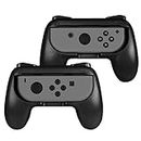 Fintie Grip for Nintendo Switch Joy-Con, [Ergonomic Design] Wear-Resistant Comfort Game Controller Handle Kit for Nintendo Switch Joy Con (2-Pack), Black