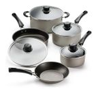 9 Piece Cookware Set Nonstick Pots Pans Home Kitchen Cooking Non Stick,Champagne