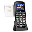 4G-LTE Cell Phone for Elderly,Cell Phones for Seniors with Big Buttons,Typec-C Basic Phone with Speed Talk SIM Card,SOS Button,Fast Dialing,1000 mAh Large Capacity,Charging Dock.