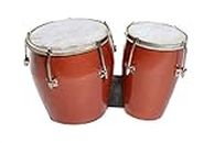 sai Musical Super Band Bango Wooden Drum Set for Kids and Adults (Brown)
