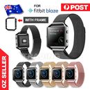 Milanese Stainless Steel Magnetic Loop Wrist Band Strap + Frame For Fitbit Blaze