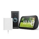 Ring Video Doorbell Wired, by Amazon, Works with Alexa + Plug-in Adapter (2nd Gen) + All-new Echo Show 5 (3rd generation) | Charcoal - Smart Home Starter Kit