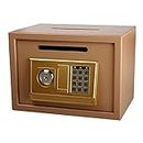 SihmAi Safe Box, Fireproof Waterproof Safe Home Safes Drop Slot Safes Lock for Home, Business, Jewelry, Money Cash Valuables Digital Electronic Safe Box for Storing Valuables (Color : Gold, Size : 3