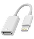 Iphone OTG Adapter Lightning Male to USB Female Dongle Cable Compatible with 13 11 12 Pro Max Mini Xr X Xs 8 7 Se Plus for Apple Ipad Air Camera Card Reader Flash Drive Mouse Keyboard Hub MIDI U Disk