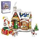 Christmas House Building Kit, Santa’s Visit Block Toys Set, 788 PCS Great Holiday Present Idea for Christmas Scene to Display, Party Gift for Boys Girls 6-10 Years Old