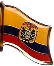 Box of 12 Ecuador Single Flag Lapel Pins, Ecuadorian Single Flag Pin Badges