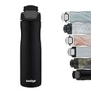 Contigo Drinking Bottle Autoseal Chill Matte Black, stainless steel water bottle with Autoseal technology, insulated bottle keeps beverages cool for up to 28 hours, BPA-free, 720 ml