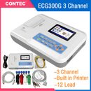  digital 3 Channel 12 Lead electrocardiógrafo software CONTEC ECG300G