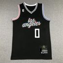 Retro Russell Westbrook #0 Los Angeles Clippers Basketball Trikot schwarz Weiß~